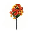 thumbnail image 2 of Artificial Orange Mum Topiary Outdoor Fall Decor with Ground Stake for Porch, Garden Planters, 2 of 9
