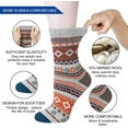 thumbnail image 2 of Crday 5 pares de calcetines de lana merino para mujer, calcetines térmicos gruesos para tejer, regalo para mujer, 2 of 3
