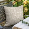 thumbnail image 2 of Pillow Covers 20x20 Inch, Beige Damask Linen Pillowcase with Invisible Zipper, Vintage Country Scroll Floral Patterned Decorative Throw Pillow Covers Cushion Case for Couch Sofa Bed Living Room, 2 of 9
