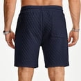 thumbnail image 2 of IWRICH Men's Casual Sweat Shorts Drawstring Summer Beach Stretch Quilted Shorts for Workout Running Navy XXXL, 2 of 5