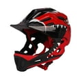 thumbnail image 2 of Casco de bicicleta para niños, casco integral moderno para exteriores, correr, andar en bicicleta, patineta Rojo, 2 of 9