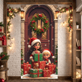 thumbnail image 4 of Traditional Christmas Banner Santa Claus Red Outfit Decorative Design for Holiday Party Indoor Event Christmas Decoration, 4 of 9