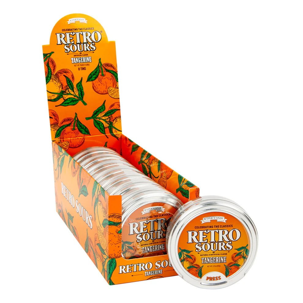 Candy Retro Sours Tangerine 2 oz Tin