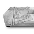 thumbnail image 3 of Venice Soft Flannel Fleece Throw Blanket, Rialto Bridge Gondola Romantic Italian Landmark Inspired Sketchy Cityscape, Cozy Plush for Indoor and Outdoor Use, 50" x 60", Black White, by Ambesonne, 3 of 6