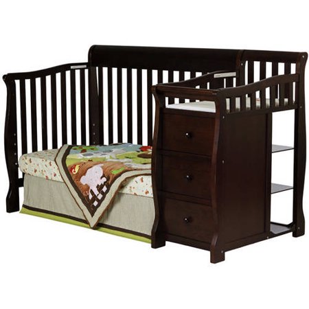 dream on me 5 in 1 brody convertible crib with changer white