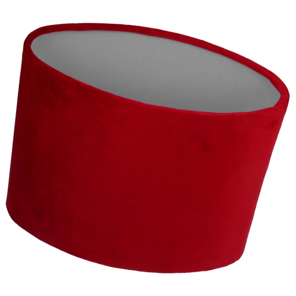 LOLIPPYY Red Velvet Drum Lamp Shade, Modern Replacement Lampshade for Table and Bedside Lamps, Compatible with E27 and E14 Fixtures