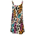 thumbnail image 5 of Leopard Print Womens Summer Dresses Casual Sleeveless Tshirt Sundresses Vacation Beach Cover Up Dress, 5 of 8