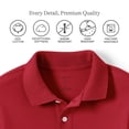 thumbnail image 2 of Lands' End Kids Husky Short Sleeve Interlock Polo Shirt, 2 of 3