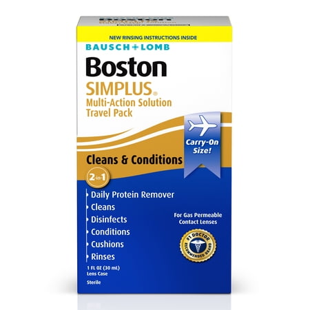3 Pack - Bausch & Lomb Boston Simplus Multi-Action Solution Travel Kit 1 Each