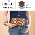 thumbnail image 7 of Wrangler Black Daisy Wallet for Women Bifold Credit Card Wallet Large Women's Wallets Ladies Cash Wallet with ID Window RFID Lining Card Cases Money, Brown, 7 of 7