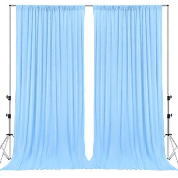 Telón de fondo Mohoeey 2,4 m x 3 m Azul Bebé y Fucsia