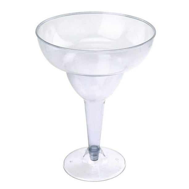 Plastic Margarita Glass Cups, 6Inch, 6Piece, Clear
