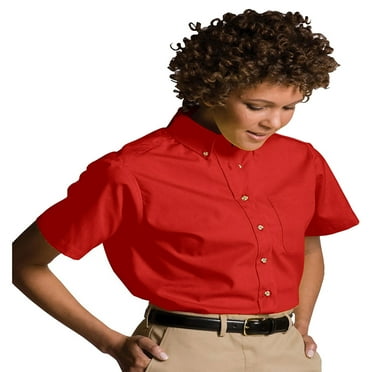 Edwards Garment Women's Button Down Collar Poplin Shirt, Style 5230