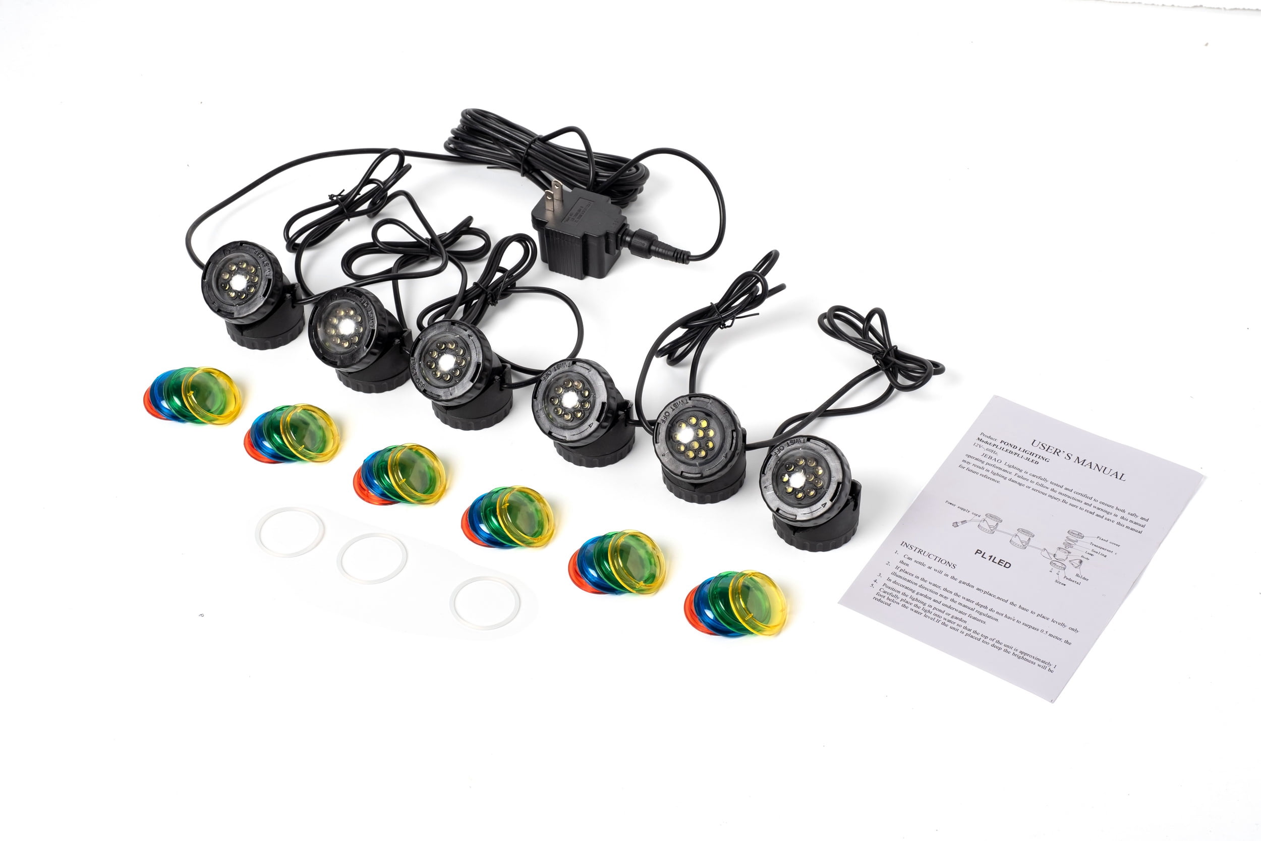 Halogen Rond Lights Jebao Submersible Halogen Pond Light (6-light Kits (60w Led Jebao 6 ...