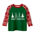 thumbnail image 4 of gcong Christmas Shirts for Girls Xmas Tree Print Raglan Long Sleeve Loose Shirts Crew Neck Tops Baggy Snowflake Blouse Size 3-12 Years, 4 of 5