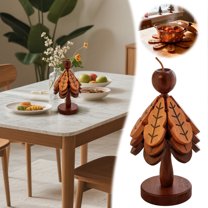 Wooden Trivets for Hot Dishes, Natural Walnut Wood Trivet with Springback Design, Elegant Heat-Resistant Pads for Kitchen Dining Countertops