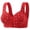 Rouge, variante sur UNITWRY Soutiens-Gorge à Fermeture Frontale pour Femmes Imprimé Floral Grande Taille Sans Armature Couleur Unie Dentelle Soutien-Gorge Grande Taille