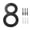 H#8, variant on 5 Inch Modern Metal House Numbers Door Number House Address Letters And Numbers For Outside Signs