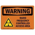 thumbnail image 1 of SignMission OS-WS-A-1824-L-12362 18 x 24 in. OSHA Warning Sign - Radio Frequency Controlled Access Area with Symbol, 1 of 1