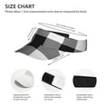 thumbnail image 4 of Kll Sport Sun Visor Hats Ball Caps Empty Top Baseball Sun Cap For Men Women-White And Black Plaid Pattern, 4 of 8