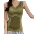 thumbnail image 2 of QASIEATN Sweatshirt for Graceful Ladies Fashion, Sleeveless Bra Thermal Undershirts with Lace Winter V Neck Thermal Tank Top Warm Thermal Underwear Vests, Womens Fall Tops, 2 of 9