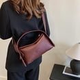 thumbnail image 3 of Bolsas Hombro Bolso Vagabundo Casual para Mujeres PU Cuero S Gran Capacidad Color Sólido, 3 of 9