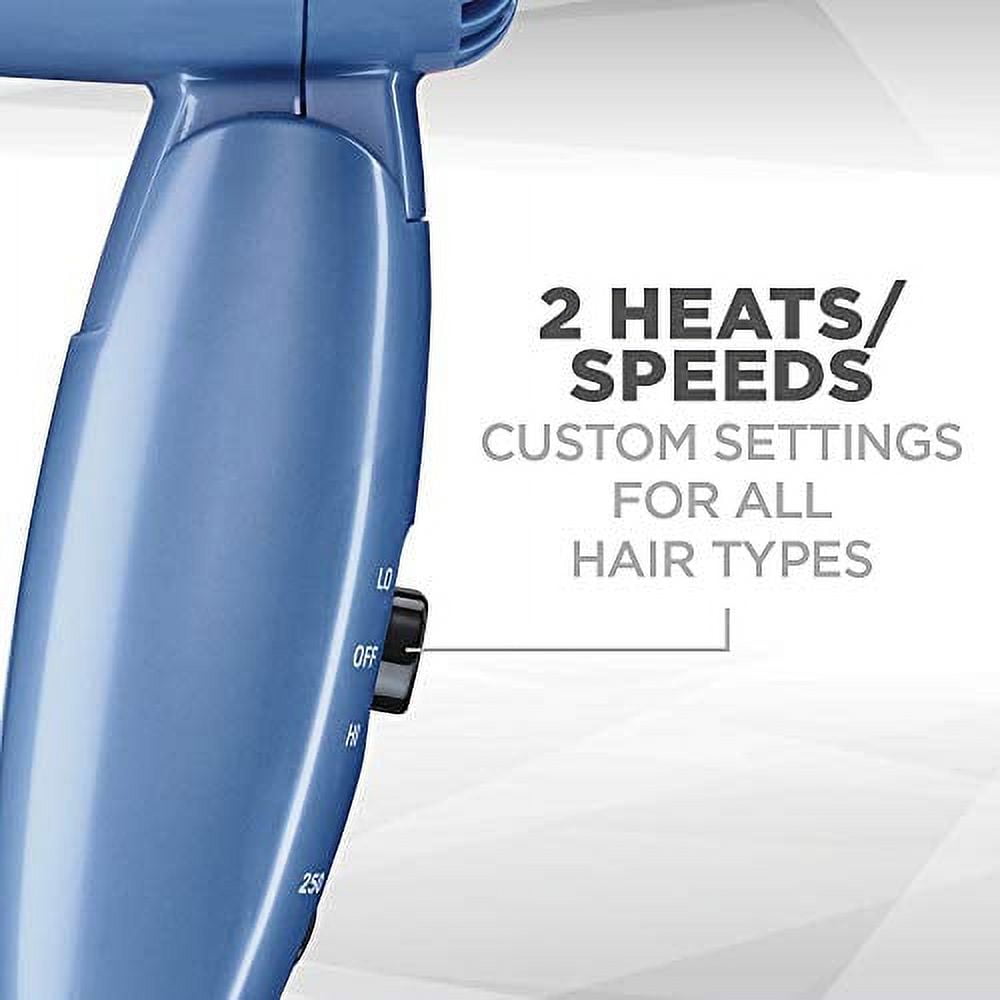 Conair 1600 Watt Compact Hair Dryer with Folding Handle, Dual Voltage Travel Dryer