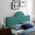 thumbnail image 3 of Modway Dawn Full/Queen Modern Performance Velvet Headboard in Teal Green, 3 of 9