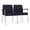 Navy, variant on Mystic Reception Waiting 2-Seat Tandem Seating / Silver Steel / Navy Blue