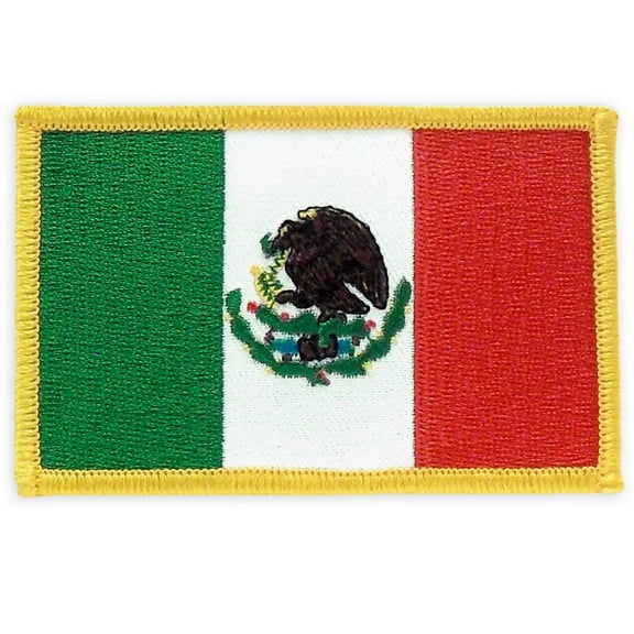 PinMart Embroidered Country Flag Patch - Mexico Flag, Rayon, Cotton, 1 Count