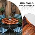 thumbnail image 2 of Basketball Round Tablecloth for 36-44 Inch Tables, Fitted Table Cover with Elastic Edge, Sports Brown Basketball Waterproof Outdoor Table Cloth Protector for Patio Garden Dinner Picnic, 2 of 9