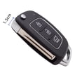 thumbnail image 3 of 3 Button Flip Key Fob Shell Case for Hyundai i10 i20 i30 i40 ix20 ix35 Elantra Tucson Santa Fe No Battery, 3 of 19