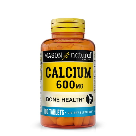 Mason Natural Calcium 600 mg Supports Healthy Bones, 100 Tablets