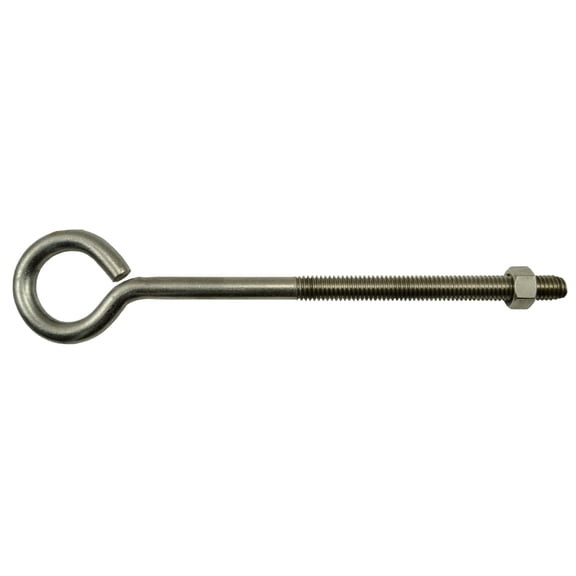 3/8"-16 x 8" 18-8 Stainless Steel Coarse Thread Eyebolt (10 pcs.)