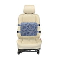 thumbnail image 4 of Dutch Lumbar Pillow, Delft Style Flowers in Doodle Style Abstract Petals Leaves Butterflies, Soft Back Cushion for Office Chairs with Adjustable Straps, 14" x 13", Violet Blue and White, by Ambesonne, 4 of 7