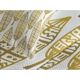 thumbnail image 4 of Ambesonne Feather Quilted Bedspread Set 3 Pcs, Ornate Leaves Boho Print, King Size, Amber Marigold and White, 4 of 5