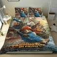 thumbnail image 1 of Paddington Conjunto de sábanas temático, trío de piezas, cómodo y amigable con la piel, diseño único, regalo de decoración para el hogar para familiares, amigos y fans,135X200cm, 1 of 6