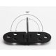 thumbnail image 2 of Flap Hinge, 4Pcs Black Zinc Alloy Folding Flap Hinge Door Flap Hinge Flap Hinge for Cabinet Hardware Accessory, 2 of 5