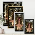 thumbnail image 4 of Designart 'Retro Girl In Golden Art Deco Geometrics I' Modern Framed Canvas Wall Art Print, 4 of 5