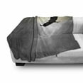thumbnail image 3 of Eagle Soft Flannel Fleece Throw Blanket, Majestic Creature Flying Above Clouds Liberty Democracy and Freedom, Cozy Plush for Indoor and Outdoor Use, 50" x 70", Pale Yellow Pale Grey, by Ambesonne, 3 of 6