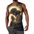 thumbnail image 2 of BRGZLK Mens Workout Tank Tops Nail Cross Graphic Casual Novelty Summer Gym Muscle Fitness Quick Dry Breathable Shirts, 2 of 5