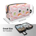 thumbnail image 3 of Uemuo Cute Sushi (2) Pattern Portable Toiletry Bags with Handle, Waterproof travel Make up Bags for Women, Large Capacity Travel Cosmetic Bags, 3 of 9