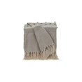 thumbnail image 6 of HomeStock Sophisticated Simplicity Transitional Handloomed 52" x 67" Cotton Throw Blanket for All Living Spaces-Color:Brown, 6 of 10
