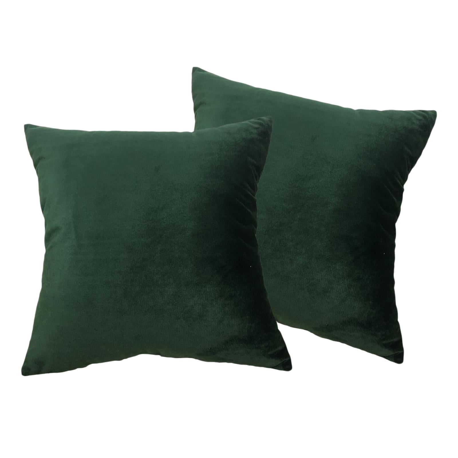 2pcs Velvet Pillow Cover Decorative Square Pillowcase Soft Solid