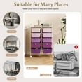 thumbnail image 5 of Costway 10-Drawer Storage Cart Utility Rolling Trolley Kitchen Organizer Purple, 5 of 8