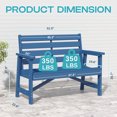 thumbnail image 7 of FODINGHILL Outdoor Bench with 2 Seat，HDPE All Weather Park Bench，700LBS Weight Capacity，Suit for Park，Garden and Porch，Blue, 7 of 7