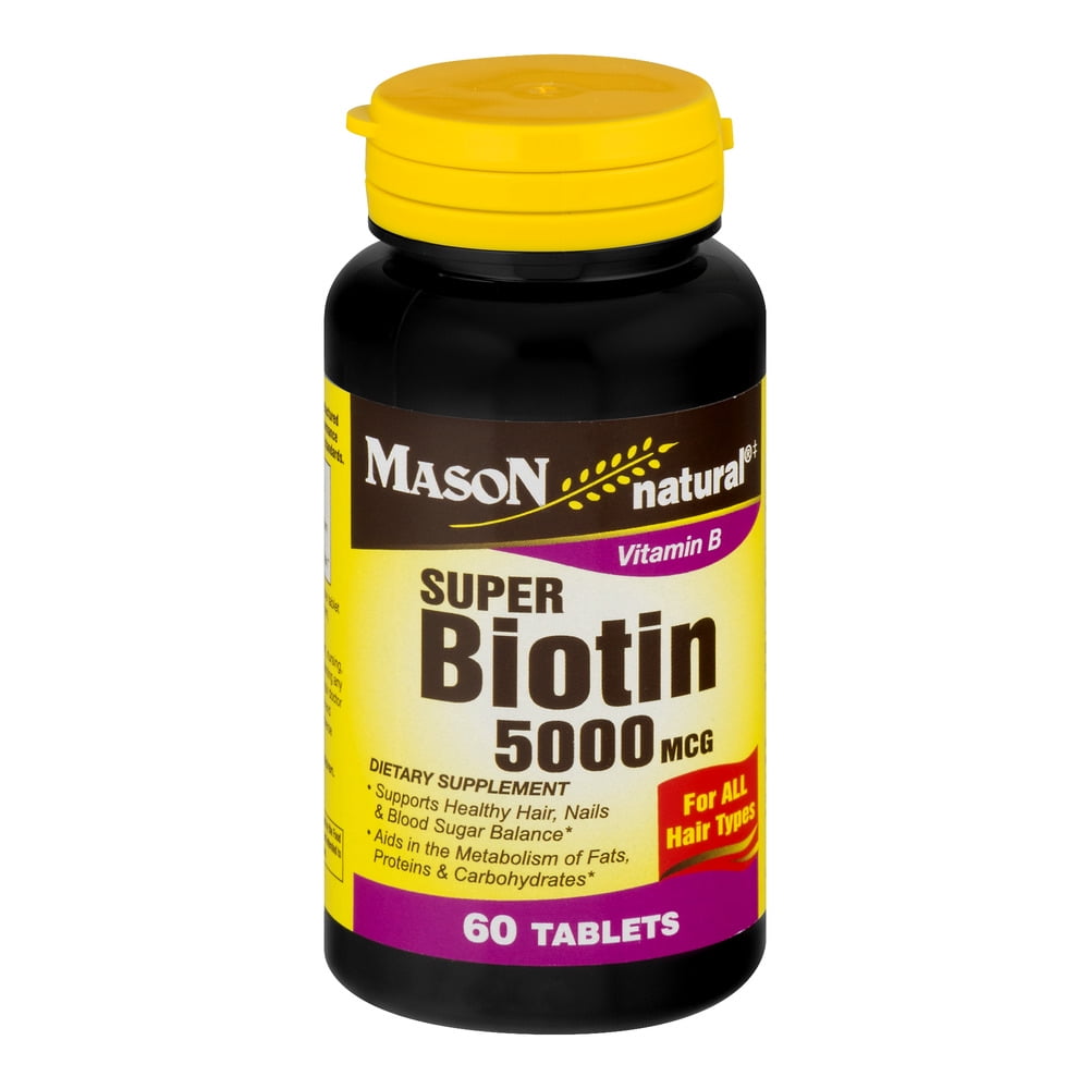 Mason Natural Super Biotin 5000 MCG 60 CT
