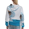 thumbnail image 7 of Lsque Terrier Takes A Bath With Shower Cap Pattern Casual Women's Hoodie,Hooded Sweatshirt with Kangaroo Pocket,Pullover Hoodie with Eye-catching Drawstrings-X-Large, 7 of 7