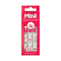 KISS imPRESS MINI Valentine’s Day Press On Nails, My Girl, Pink Squoval, 30 Count