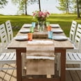 thumbnail image 4 of Table Runners 72 Inches Long Dress Scarves, Brown Stripes Farmhouse Kitchen Table Runner, Coffee Tablerunners, Country Watercolors Gradient Texture 16x72 Inch, 4 of 9